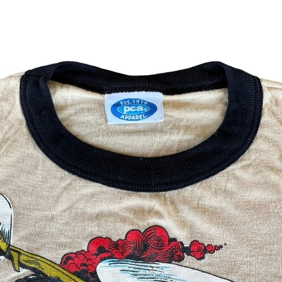 VTG 80s Rambo First Blood Part II Top Camo Sleeves Sly Stallone Youth 16 Thin - Picture 4 of 15